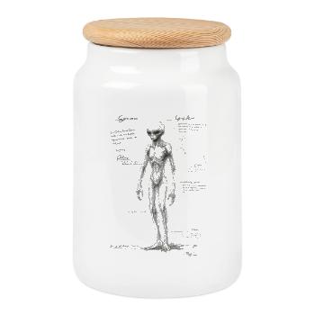 Anatomie extraterrestre - Boîte à biscuits avec couvercle en bois - blanc - Devant