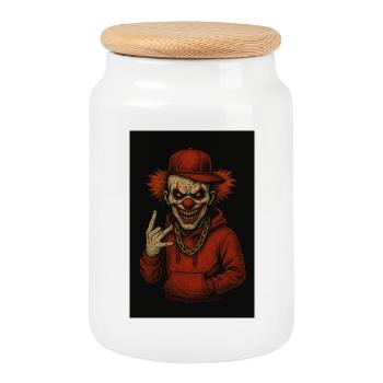 Folie hip-hop - Boîte à biscuits avec couvercle en bois - blanc - Devant