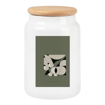 Create Something The Power of Creativity - Cookie Jar with Wooden Lid - white - Front