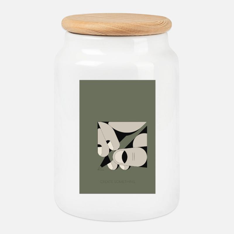Create Something  The Power of Creativity - Keksdose mit Holzdeckel - Weiß