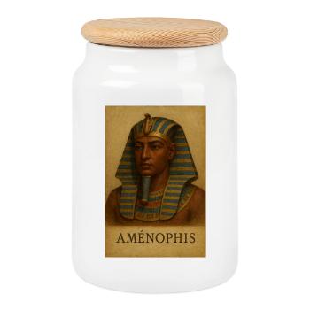 Aménophis Égyptien Héritage - Boîte à biscuits avec couvercle en bois - blanc - Devant