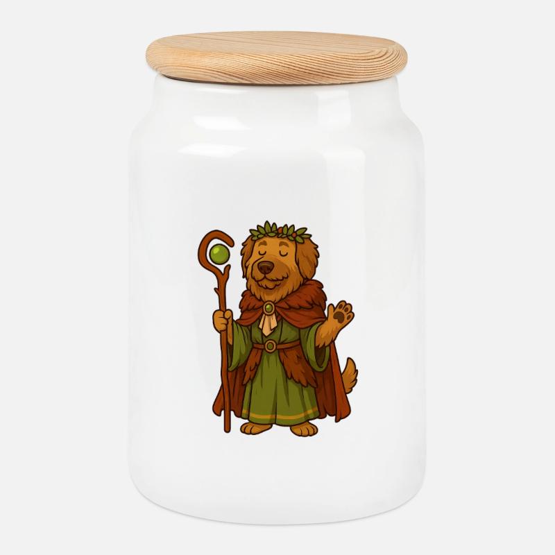 Eldon – Fantasy - Keksdose mit Holzdeckel - Weiß