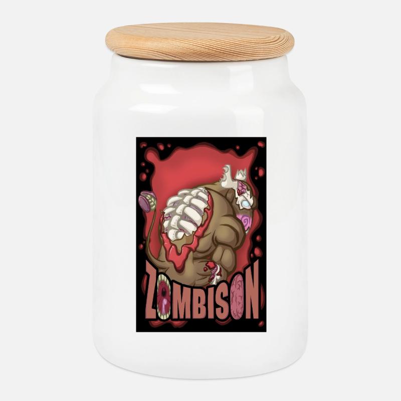 Zombison 2 Poster - Keksdose mit Holzdeckel - Weiß