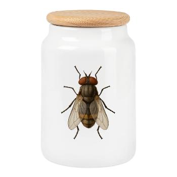 T-shirt Hyperreal Fly Anatomy - Boîte à biscuits avec couvercle en bois - blanc - Devant
