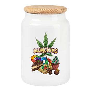 Munchies - Keksdose mit Holzdeckel - Weiß - Vorne