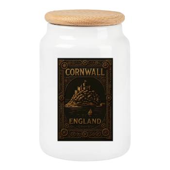 Cornwall Angleterre – Affiche de voyage Steampunk - Boîte à biscuits avec couvercle en bois - blanc - Devant