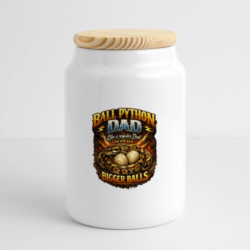 Ball Python Dad Größere Eier Königspython Besitzer Keksdose mit Holzdeckel