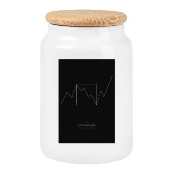 Just A Bad Day Not A Bad Life - Cookie Jar with Wooden Lid - white - Front