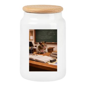 Chico 11 : Professeur - Boîte à biscuits avec couvercle en bois - blanc - Devant