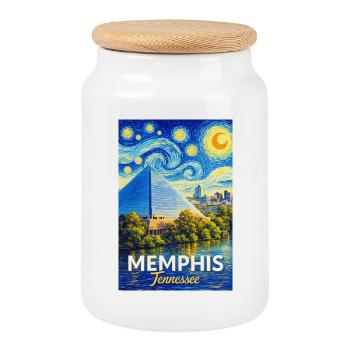 Memphis Tennessee - Keksdose mit Holzdeckel - Weiß - Vorne