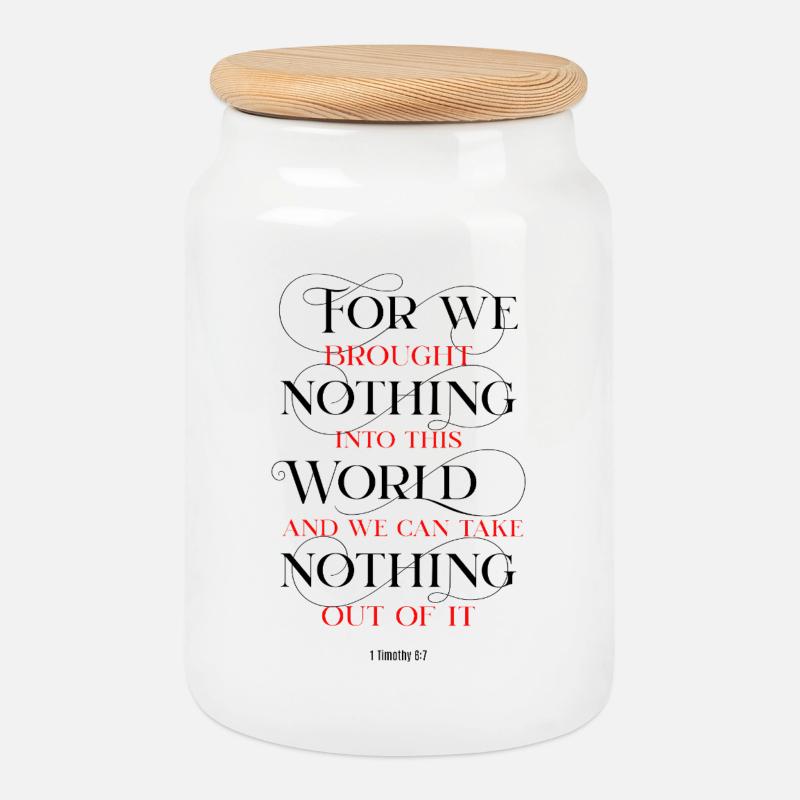 Take Nothing - Keksdose mit Holzdeckel - Weiß