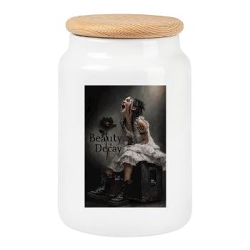 Beauty in Decay: Gothic Moment - Keksdose mit Holzdeckel - Weiß - Vorne