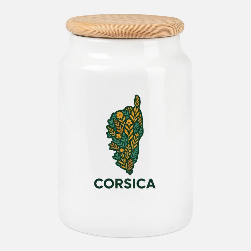 Corsica Immortelle - Keksdose mit Holzdeckel - Weiß