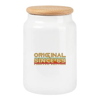 Original Since 69 Limited Edition - Cookie Jar with Wooden Lid - white - Front