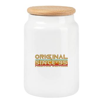 Original Depuis 95 Édition limitée - Boîte à biscuits avec couvercle en bois - blanc - Devant