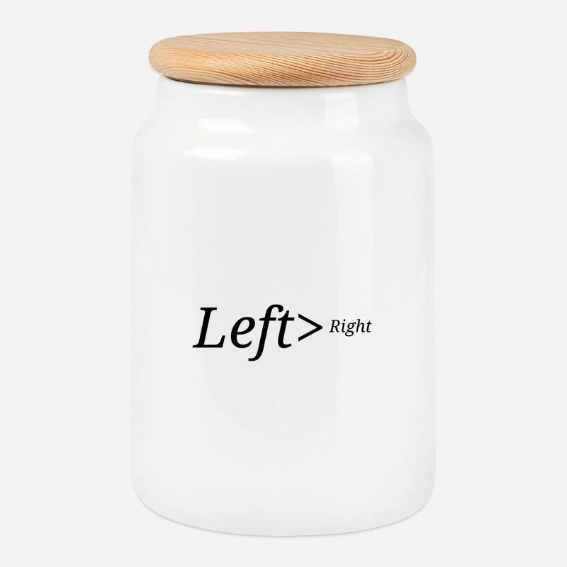 Left>Right - Keksdose mit Holzdeckel - Weiß