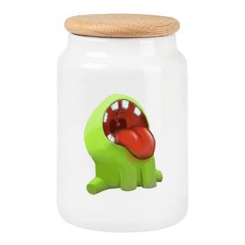 Gnome - Cookie Jar with Wooden Lid - white - Front