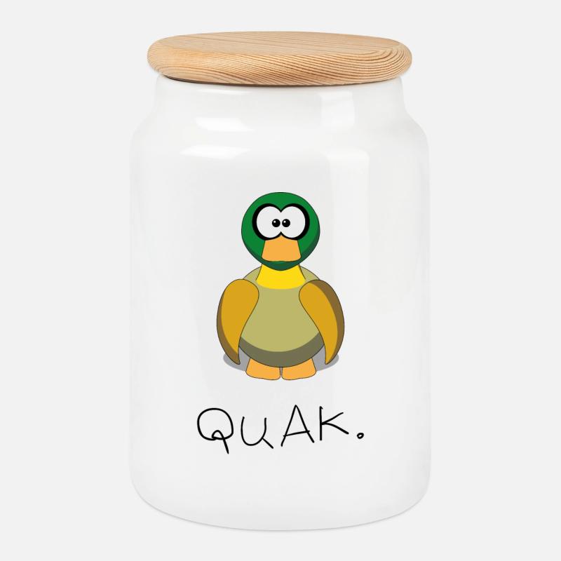 Quak - Keksdose mit Holzdeckel - Weiß