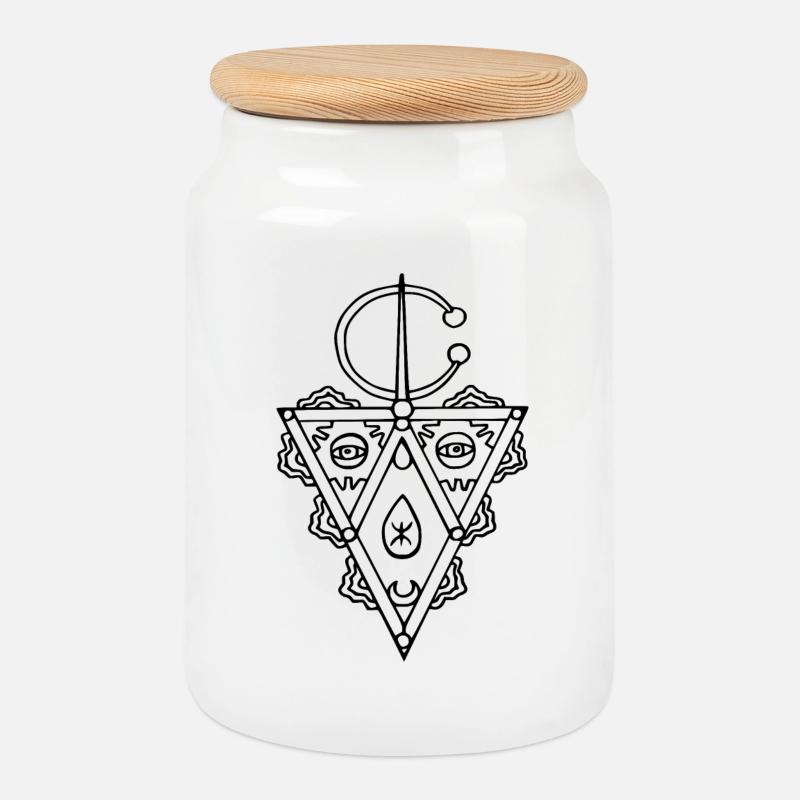 Maroc - Amazigh Berber Marokko - Keksdose mit Holzdeckel - Weiß