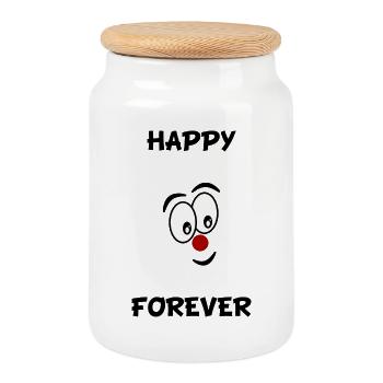 HUMOUR. CITATION. MESSAGE. RETRAITE. ANNIVERSAIRE. - Boîte à biscuits avec couvercle en bois - blanc - Devant