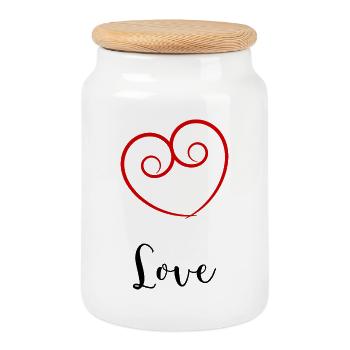 HERZ. PAPA. MAMA. NOEL. WEIHNACHTEN. Junggesellinnenabschied. BEBE. KIND. - Keksdose mit Holzdeckel - Weiß - Vorne