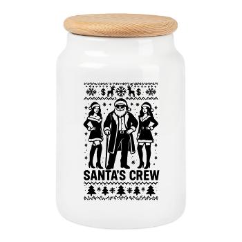 L’équipage du Père Noël proxénète Père Noël - Boîte à biscuits avec couvercle en bois - blanc - Devant
