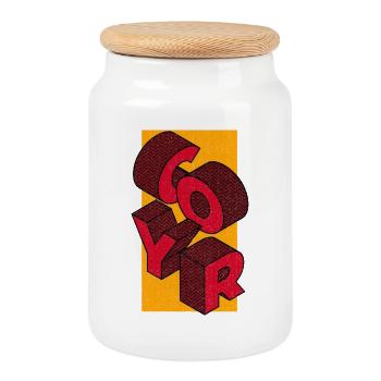 COYR (Come On You Reds) - Boîte à biscuits avec couvercle en bois - blanc - Devant