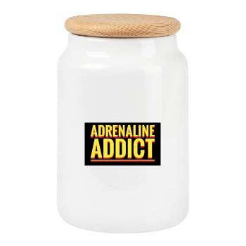 Ankündigung von Adrenaline Addict - Keksdose mit Holzdeckel - Weiß - Vorne