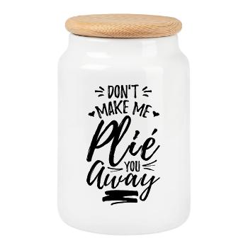 Ne me fais pas t’éloigner - Boîte à biscuits avec couvercle en bois - blanc - Devant
