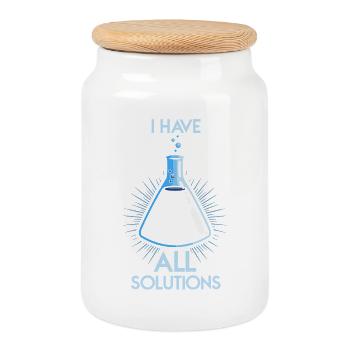 Chemistry Chemist Chemistry Teacher Funny Science - Cookie Jar with Wooden Lid - white - Front