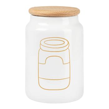 Schützenkönig Clay Pigeon Targets Schützenfest - Cookie Jar with Wooden Lid - white - Front