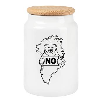 Greenland is not for Sale - Keksdose mit Holzdeckel - Weiß - Vorne