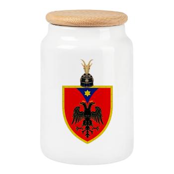 Shqipëria - Keksdose mit Holzdeckel - Weiß - Vorne