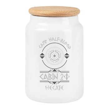 Cabin #20 in Camp Half Blood, Child of Hecate - Cookie Jar with Wooden Lid - white - Front