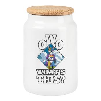 OwO What's This? - Keksdose mit Holzdeckel - Weiß - Vorne