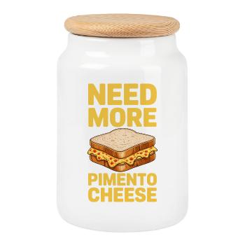 Pimento Cheese Sandwiches Pimentkäse Geschenke - Keksdose mit Holzdeckel - Weiß - Vorne