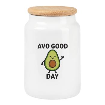 Happy Day Good Lawyer - Cookie Jar with Wooden Lid - white - Front