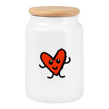 VIELEN DANK. GELIEBTE. MEISTER. DANKE HERRIN - Keksdose mit Holzdeckel - Weiß - Vorne