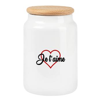EVJF. MARIEE. TEAM. TEAM MARIEE. FUTURE MARIEE - Boîte à biscuits avec couvercle en bois - blanc - Devant