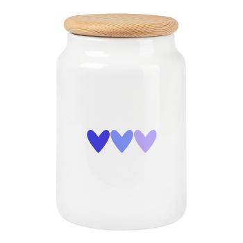 PAAR. ICH HABE GERADE GEHEIRATET. Junggesellinnenabschied. VALENTINSTAG. MARIES - Keksdose mit Holzdeckel - Weiß - Vorne