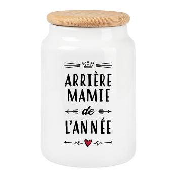 Großmütter / Oma / Mami / Großmutter / Mamy - Keksdose mit Holzdeckel - Weiß - Vorne