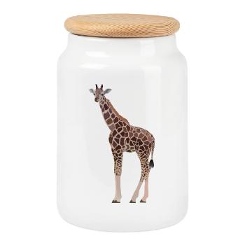 Gina, Giraffe - Keksdose mit Holzdeckel - Weiß - Vorne
