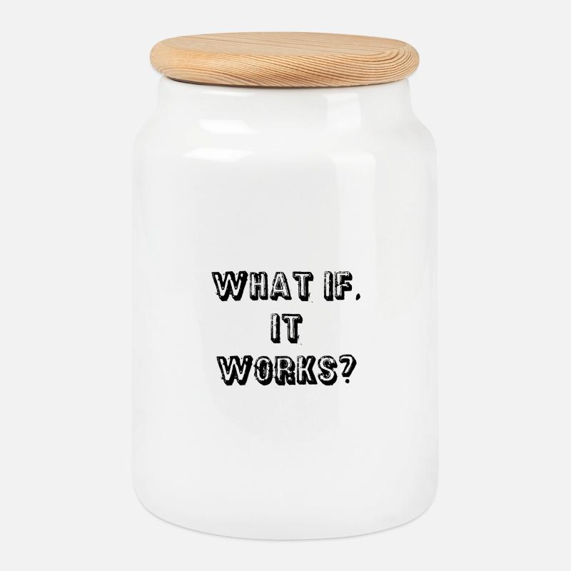 what_if-_it_works_-1- - Boîte à biscuits avec couvercle en bois - blanc