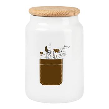PocketArt - Keksdose mit Holzdeckel - Weiß - Vorne