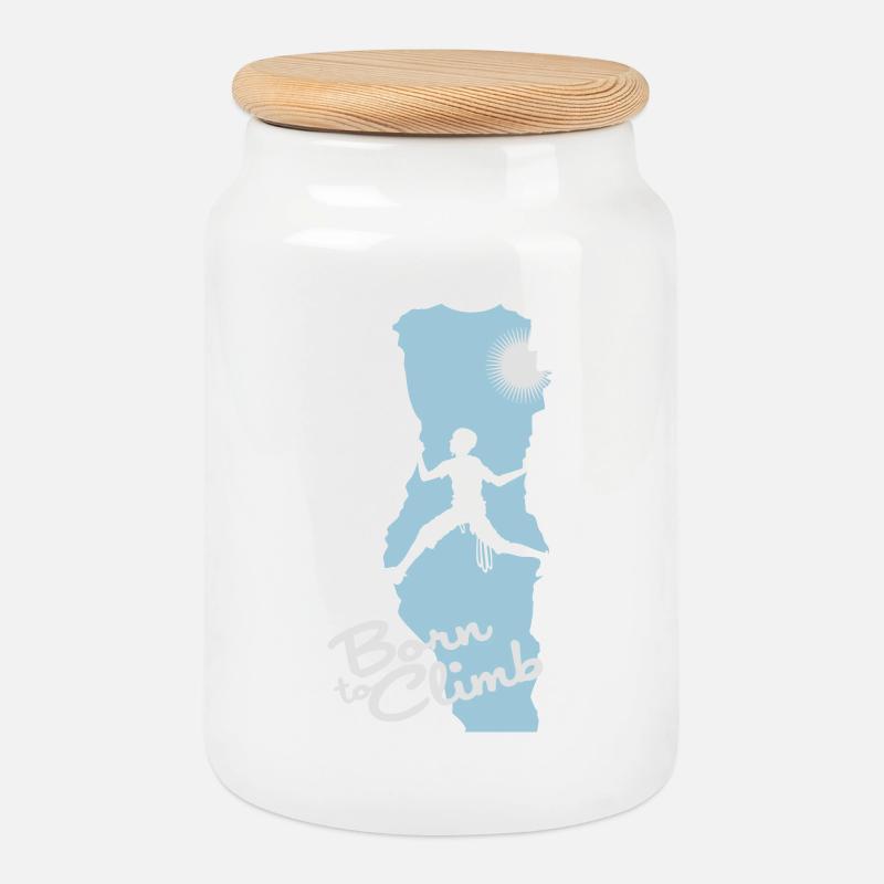 Escalade flex - Boîte à biscuits avec couvercle en bois - blanc