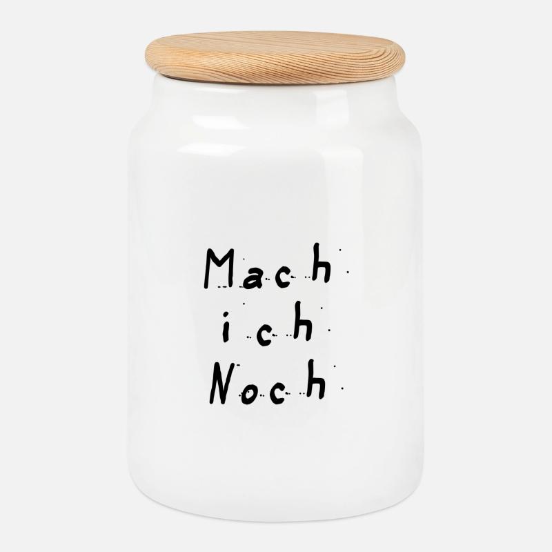 Mach ich noch - Keksdose mit Holzdeckel - Weiß