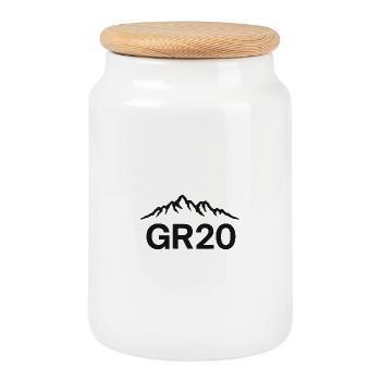 GR20 Corsica - Cookie Jar with Wooden Lid - white - Front
