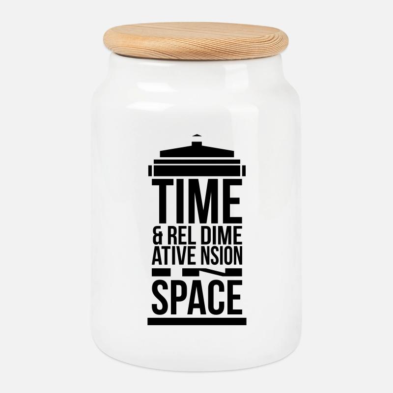 Tardis - Keksdose mit Holzdeckel - Weiß