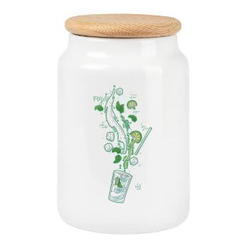 Mojito - Boîte à biscuits avec couvercle en bois - blanc - Devant