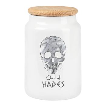 Child of Hades – Percy Jackson inspired design - Cookie Jar with Wooden Lid - white - Front
